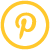 pinterest logo in yellow circle